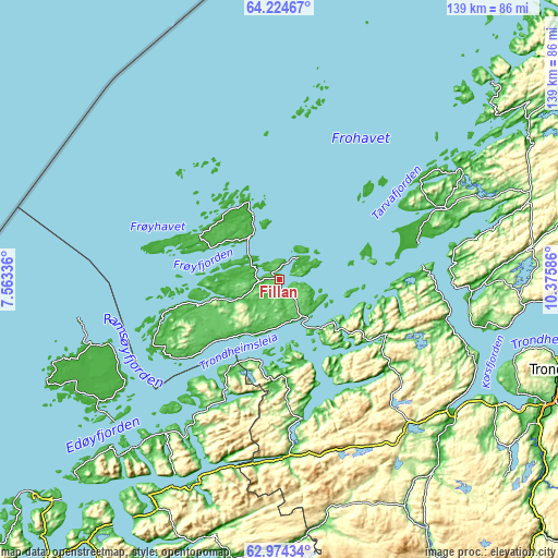 Topographic map of Fillan