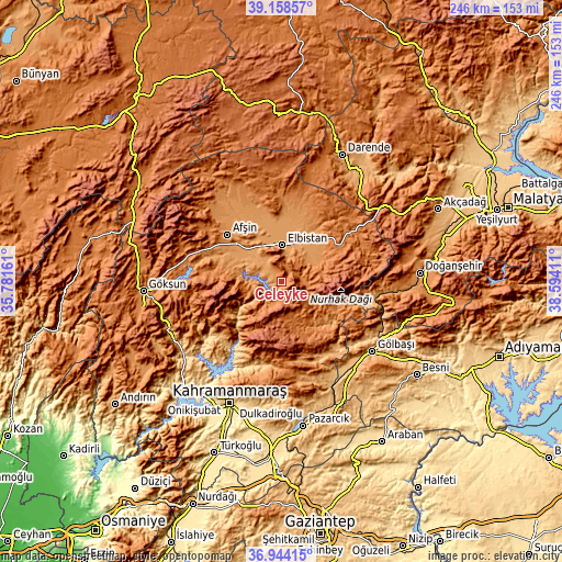 Topographic map of Celeyke