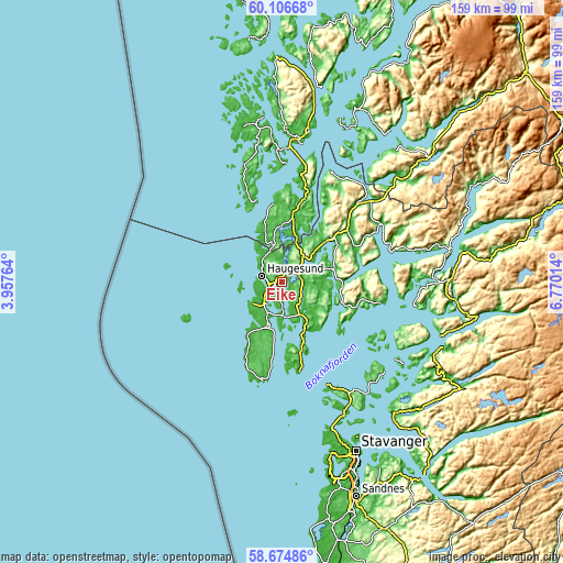 Topographic map of Eike