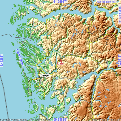 Topographic map of Dale