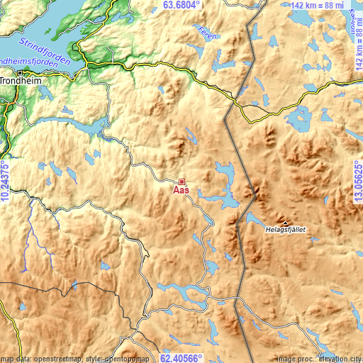 Topographic map of Aas