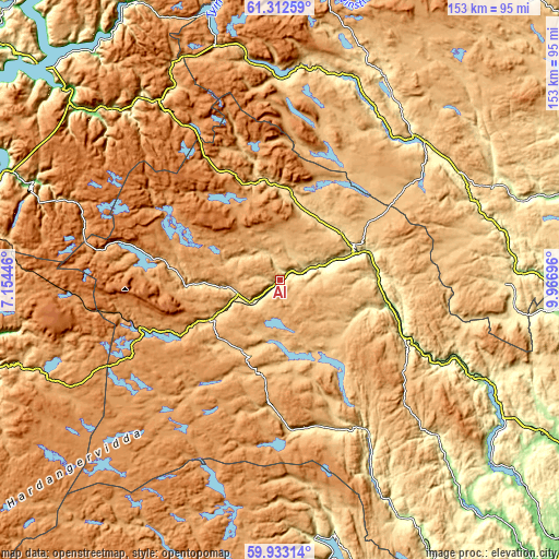 Topographic map of Ål