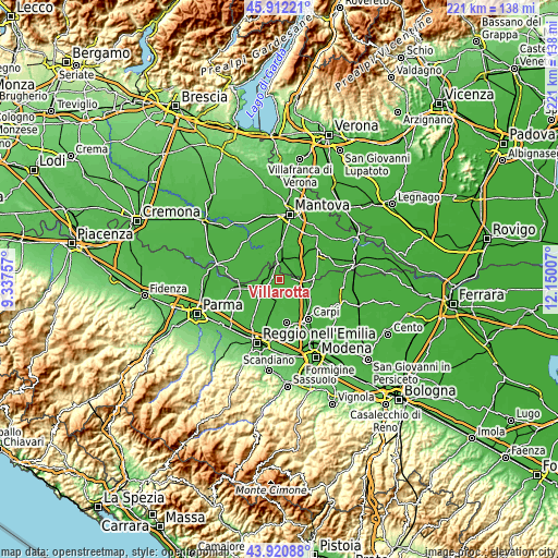 Topographic map of Villarotta