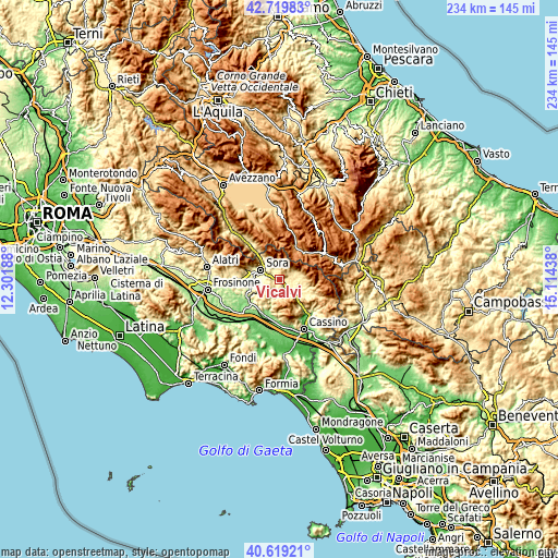 Topographic map of Vicalvi