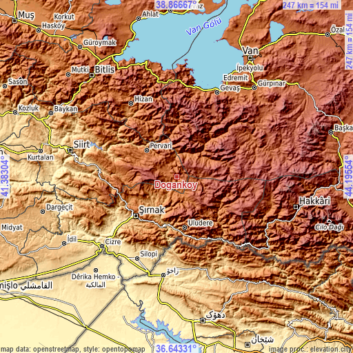 Topographic map of Doğanköy