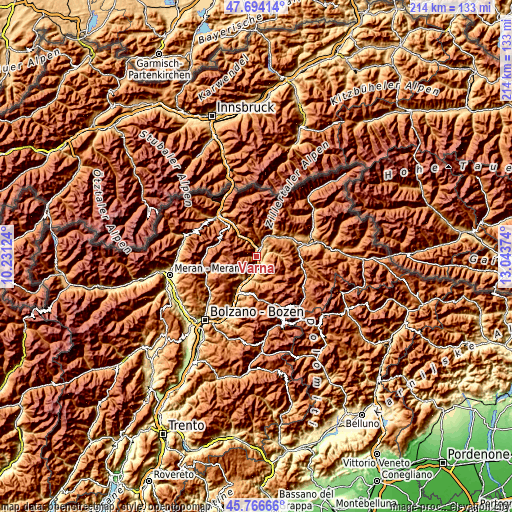 Topographic map of Varna