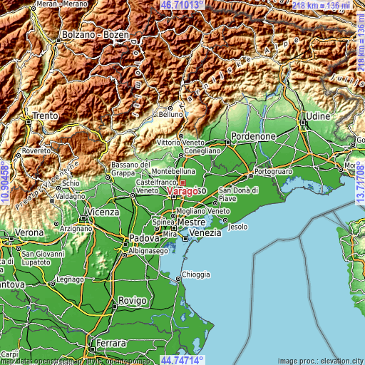 Topographic map of Varago