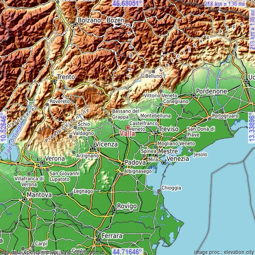 Topographic map of Vallà