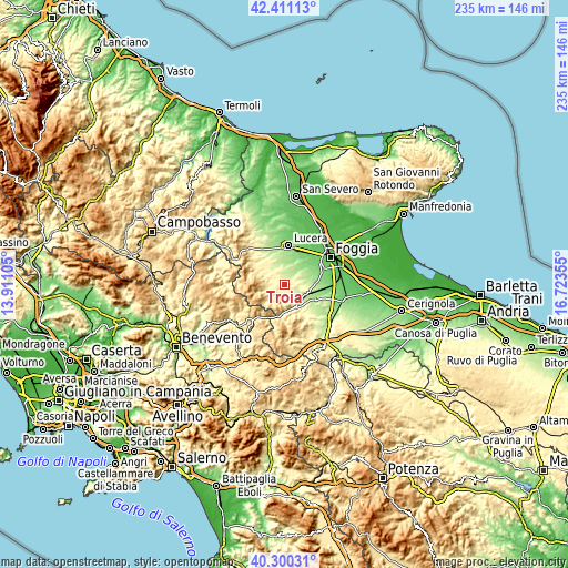Topographic map of Troia