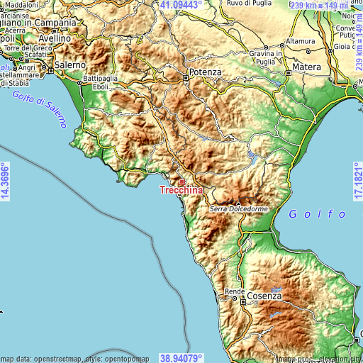 Topographic map of Trecchina