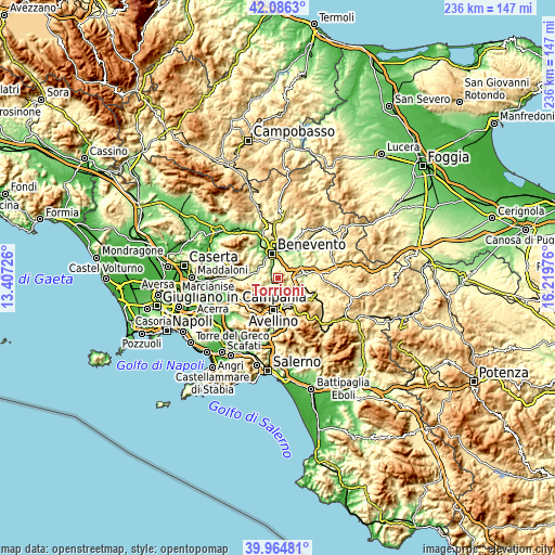 Topographic map of Torrioni