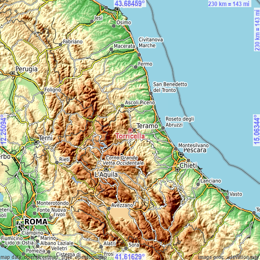 Topographic map of Torricella