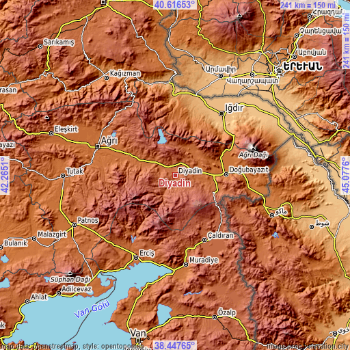 Topographic map of Diyadin