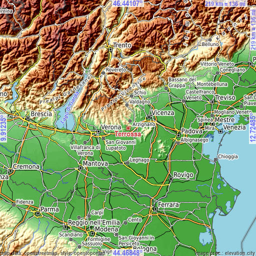 Topographic map of Terrossa