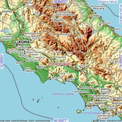 Topographic map of Strangolagalli