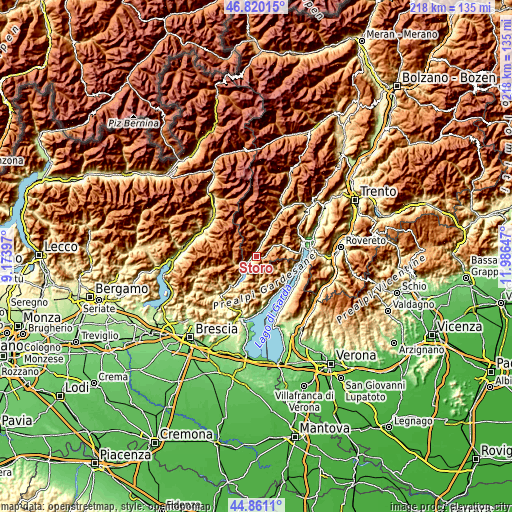 Topographic map of Storo