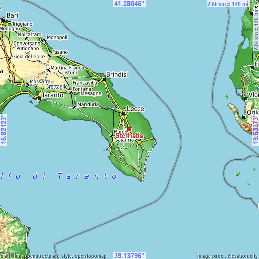 Topographic map of Sternatia