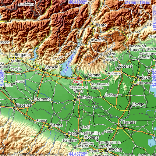 Topographic map of Sona