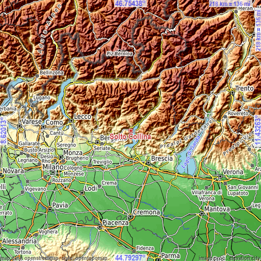 Topographic map of Solto Collina