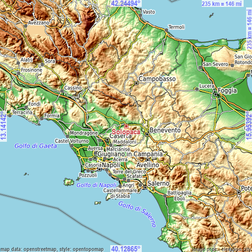 Topographic map of Solopaca