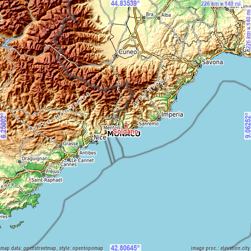 Topographic map of Soldano