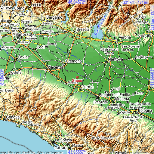 Topographic map of Sissa