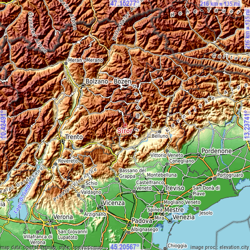 Topographic map of Siror