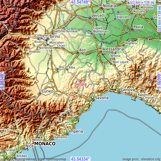 Topographic map of Serole