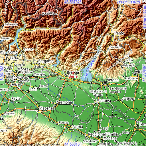 Topographic map of Serle