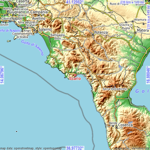 Topographic map of Scario