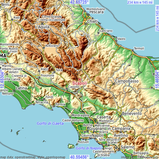 Topographic map of Scapoli