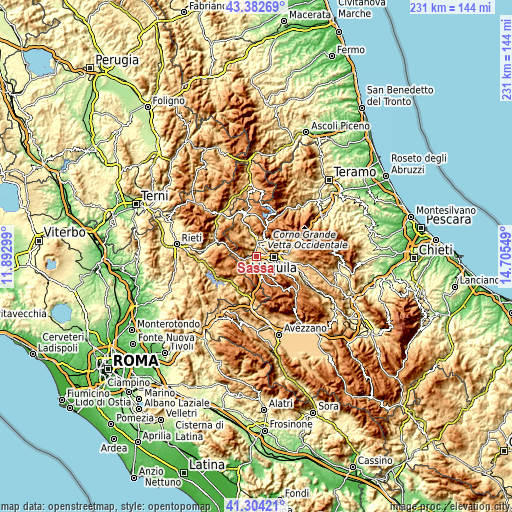 Topographic map of Sassa