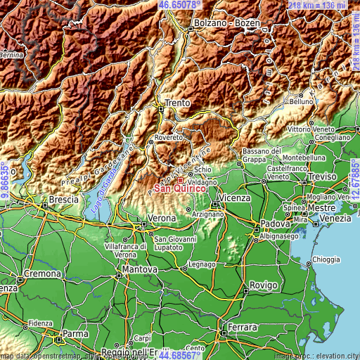 Topographic map of San Quirico