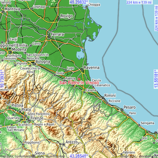 Topographic map of San Pietro In Vincoli