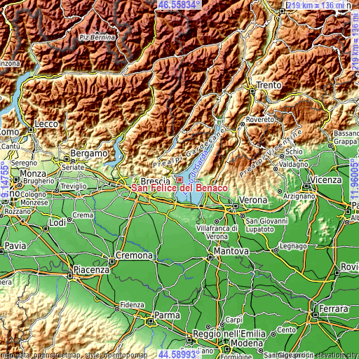 Topographic map of San Felice del Benaco