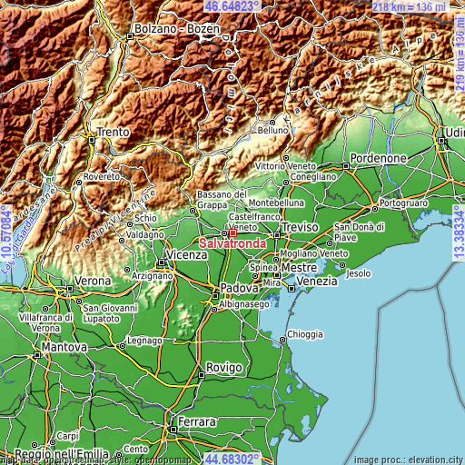 Topographic map of Salvatronda