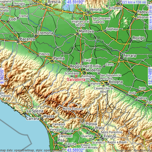 Topographic map of Salvaterra