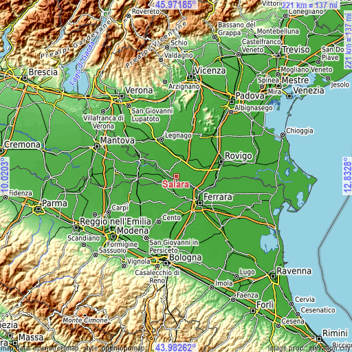 Topographic map of Salara