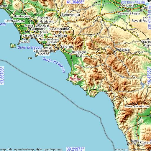 Topographic map of Rutino