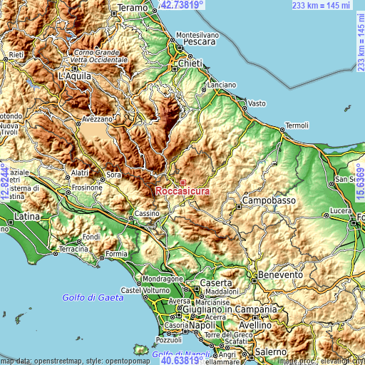 Topographic map of Roccasicura