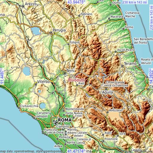 Topographic map of Rivodutri