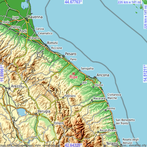 Topographic map of Ripe