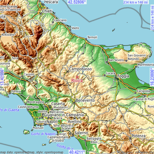 Topographic map of Riccia