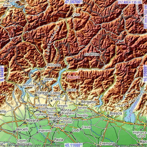 Topographic map of Rasura