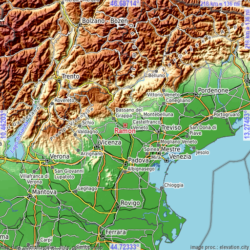 Topographic map of Ramon