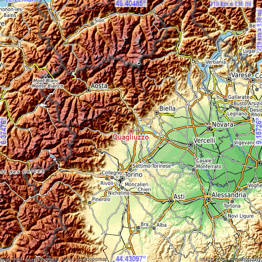 Topographic map of Quagliuzzo