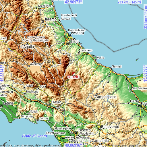 Topographic map of Quadri