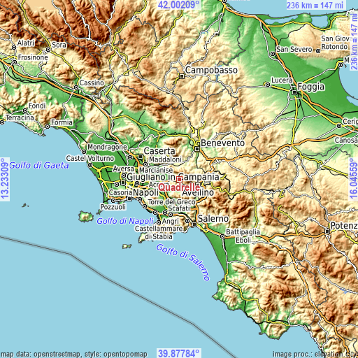 Topographic map of Quadrelle