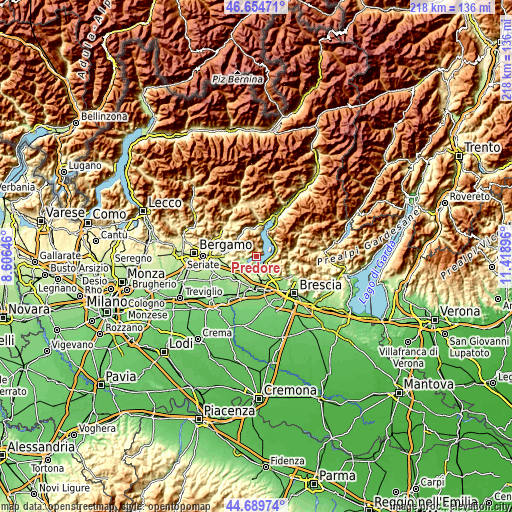 Topographic map of Predore