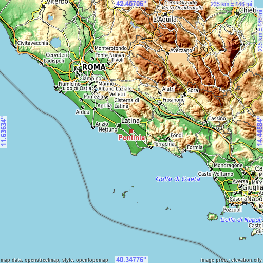 Topographic map of Pontinia